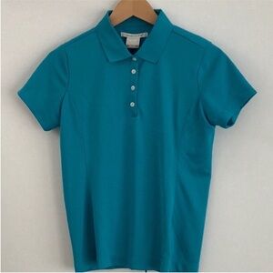 Nike Golf Turquoise Polyester Dri Fit Short Sleeve Golf Polo Shirt S